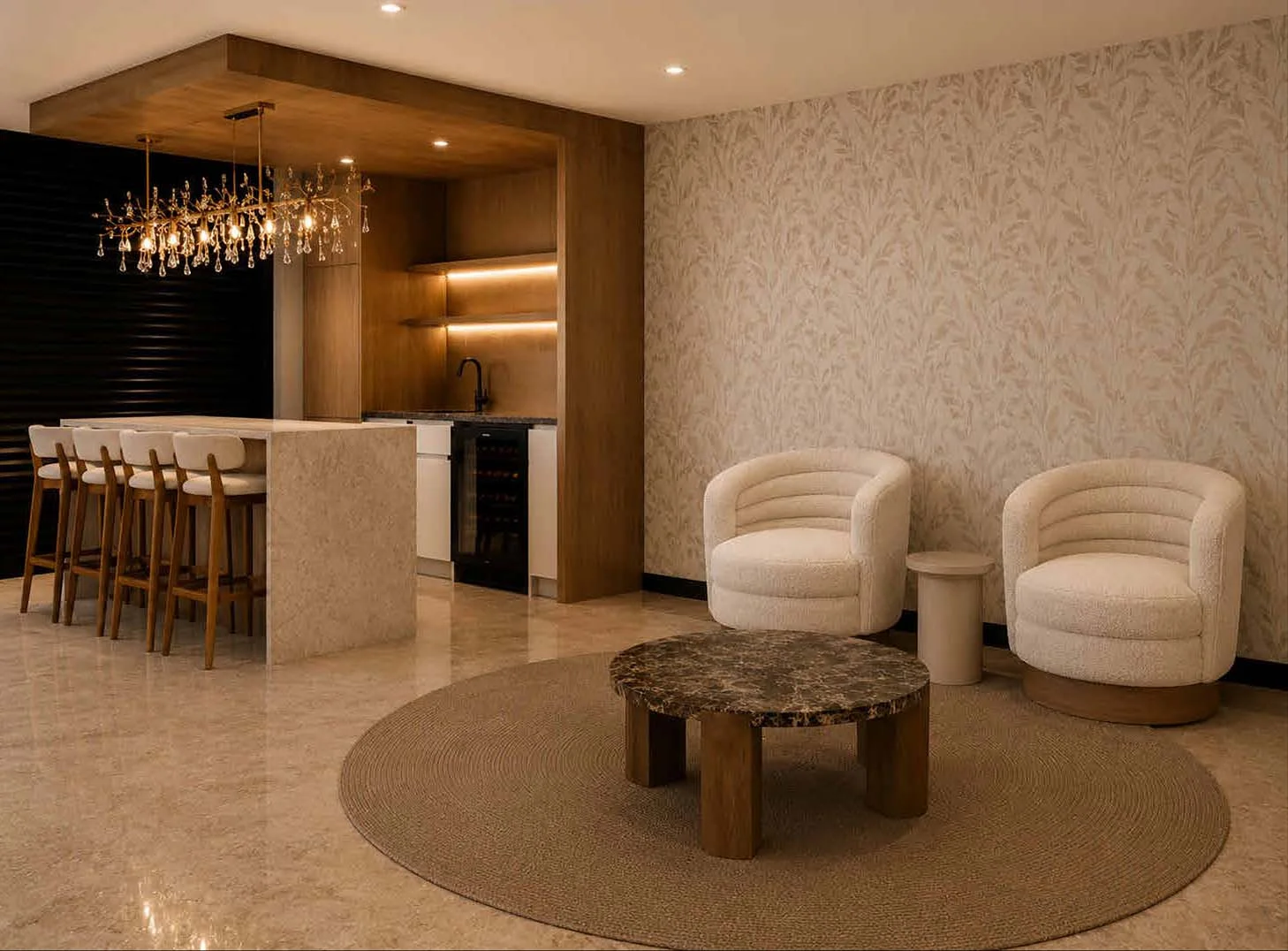 A laptop showing video walkthrough footage of a luxury residential property, representing remote investment coordination