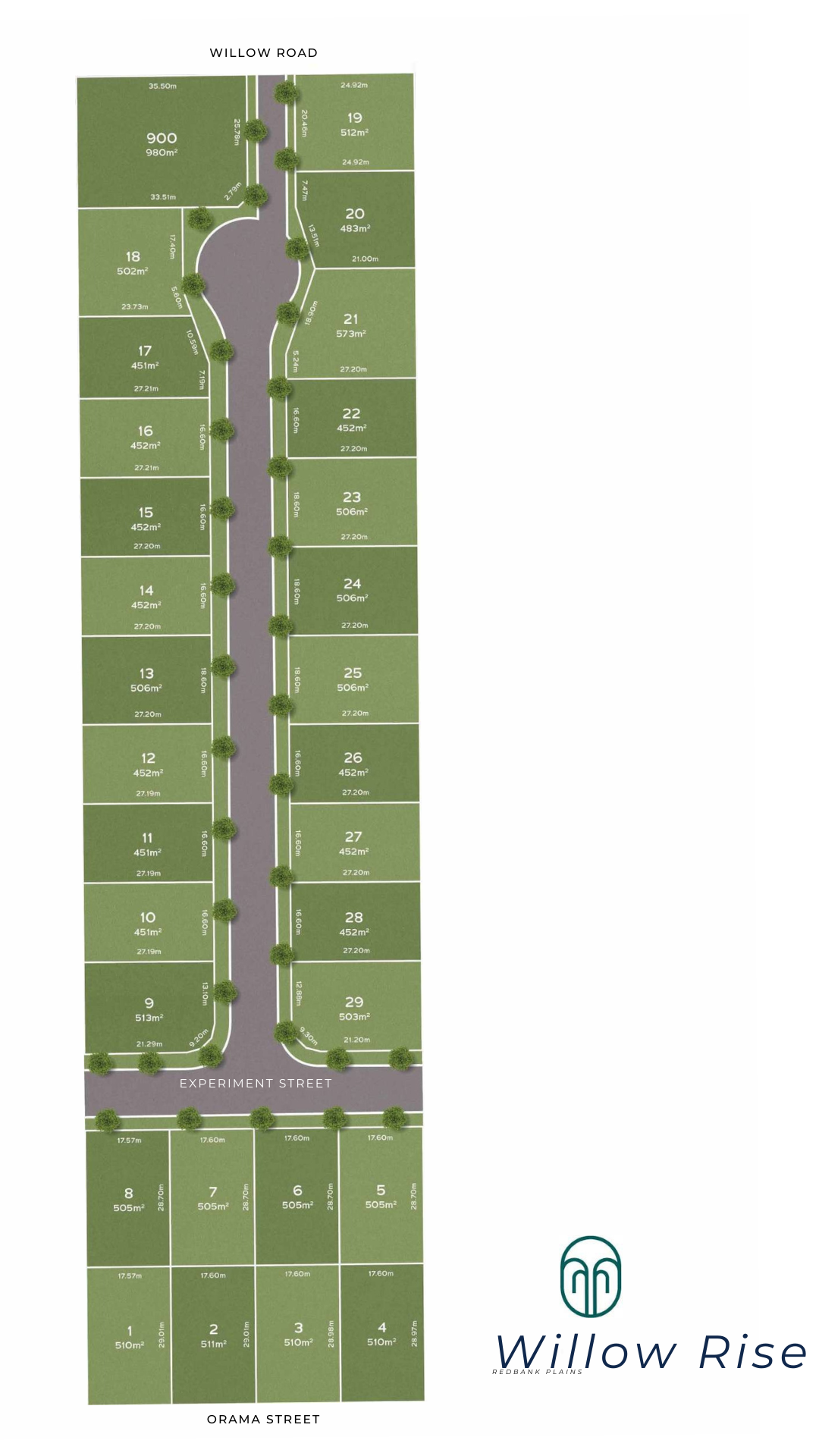 Lot 15 Willow Rise Street Map